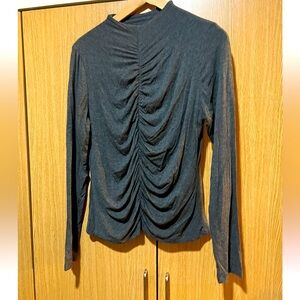 Boonine Gray Long Sleeve Top Super Soft Stretch Size XL